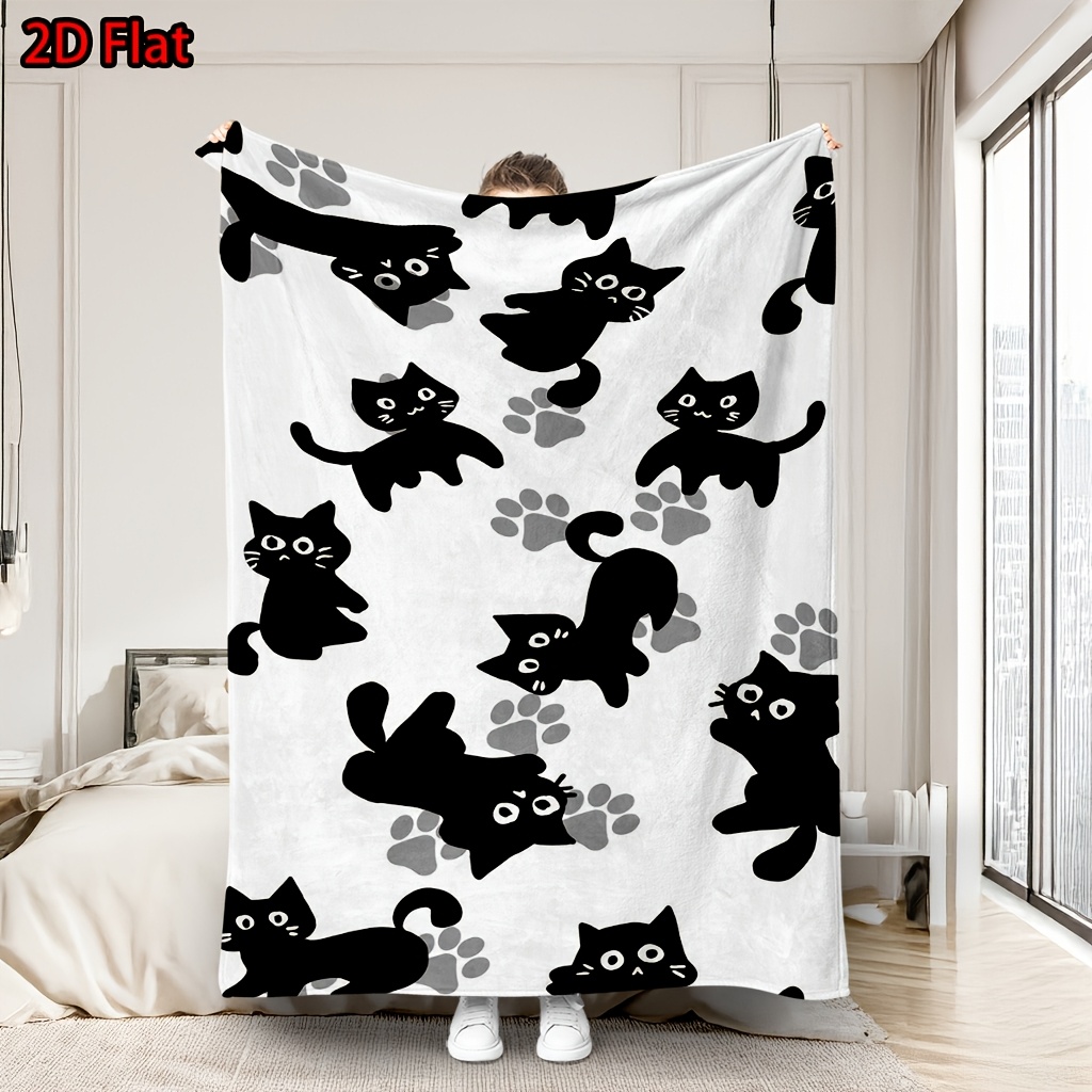 Baby Nursery Ideas Girl - 귀여운 고양이 프린트 담요, 아늑한 아기방