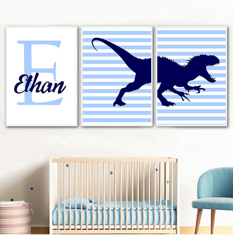 Baby Nursery Name Wall Art - 아트 캔버스 페인팅 북유럽 포스터 및