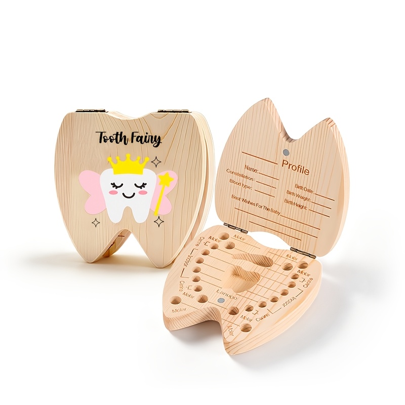 Baby Keepsake Box - 2D 나무 치아요정 기념품 상자 치아