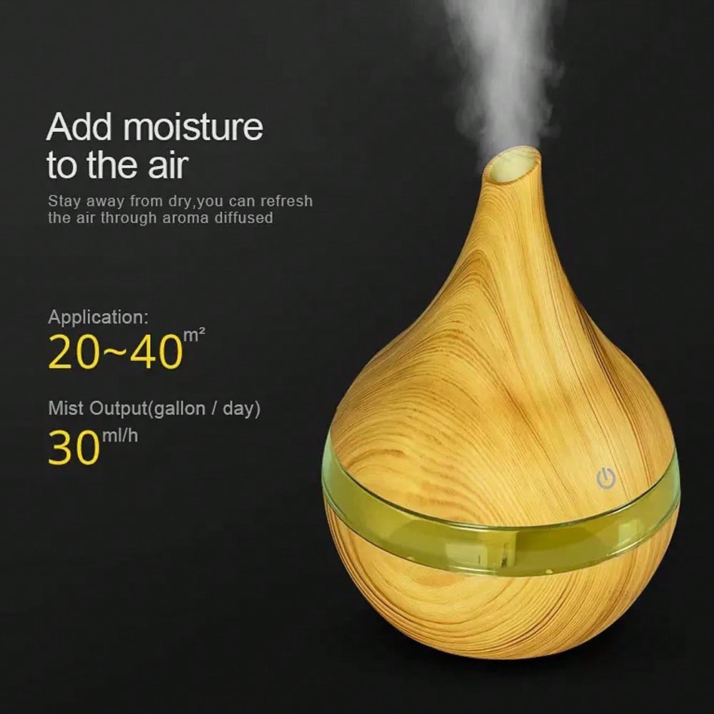 Humidifier Nursery Quiet - USB 에센셜 오일 디퓨저(리모컨 포함), 300ml