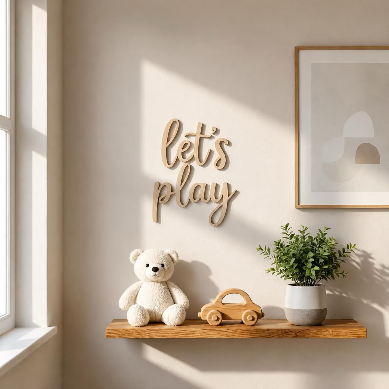 Baby Nursery Toy - 나무 벽 장식, 놀이방 게임룸 장식,