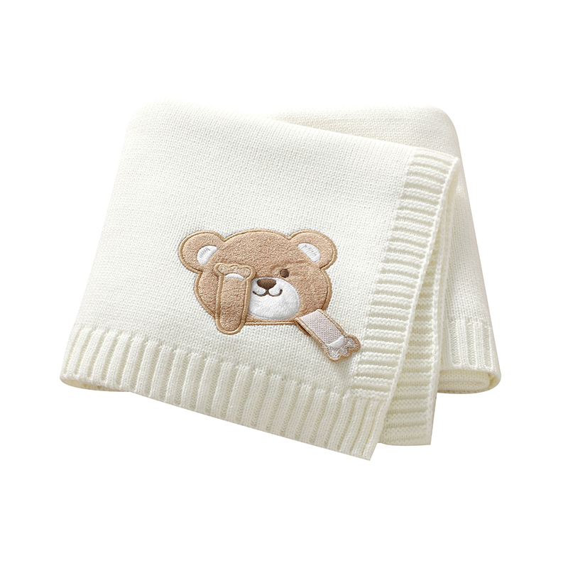 Baby Girl Nursery Quilt - 아기 담요 90*70cm 니트 신생아 남아