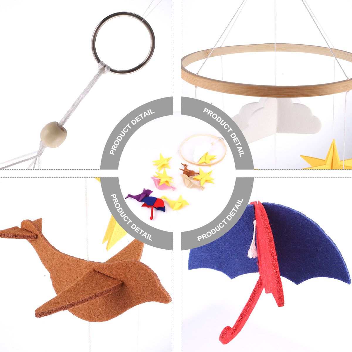 1Pcs 아기 침대 장식품 프리미엄 윈드 차임 펠트 펜 - Baby Nursery Crib 리뷰 및 가격