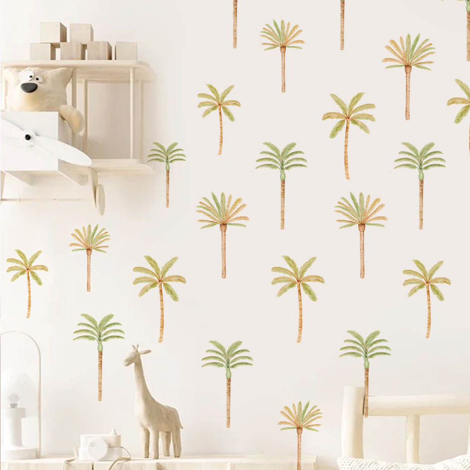Boho 코코넛 야자 나무 벽 스티커 어린이를위한 아기 - Baby Nursery Accessories 리뷰 및 가격