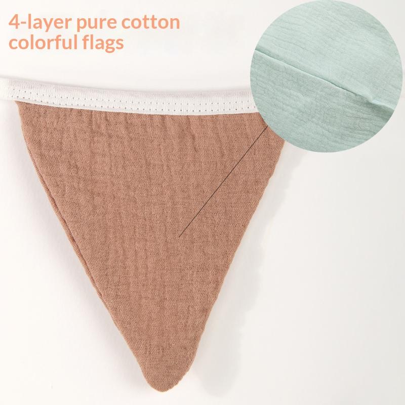 페넌트 배너 깃발 친환경 세탁 가능한 면직물 삼각형 가 - Baby Nursery Garland 리뷰 및 가격