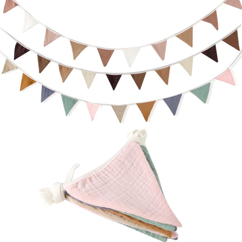 페넌트 배너 깃발 친환경 세탁 가능한 면직물 삼각형 가 - Baby Nursery Garland 리뷰 및 가격