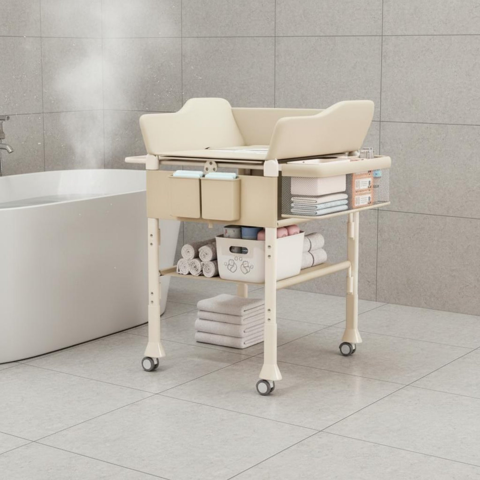 아기 목욕 및 기저귀 교환대 2 in 1 높이 조절 가 - Baby Nursery Furniture 리뷰 및 가격