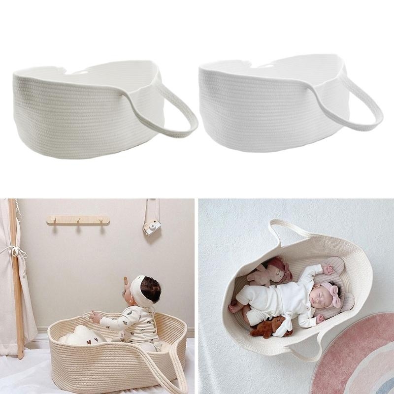 J15U 휴대용 아기 모세 바구니 캐리어 코튼 로프 짠 - Baby Nursery Crib 리뷰 및 가격