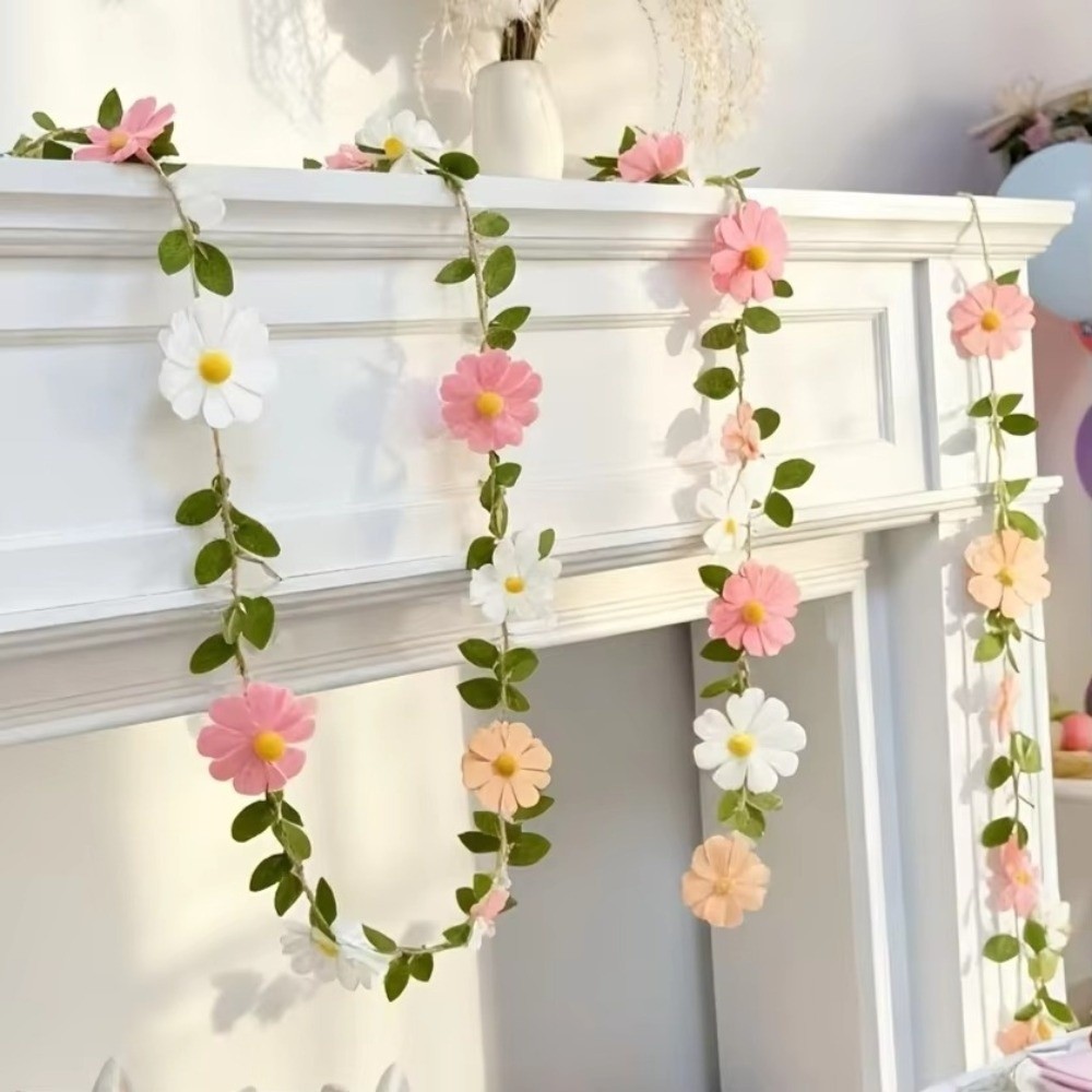 200CM 펠트 데이지 배너 펠트 데이지 모양 데이지  - Baby Nursery Garland 리뷰 및 가격