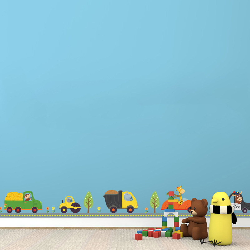 만화 동물 자동차 벽 스티커, 어린이 방 보육원 장식  - Baby Nursery Decals 리뷰 및 가격