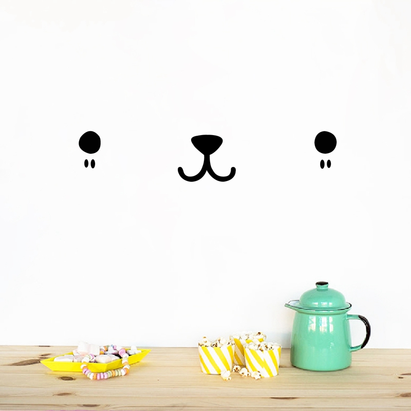 귀여운 Kawaii 얼굴 벽 아트 데칼 고양이 개 곰  - Baby Nursery Furniture 리뷰 및 가격