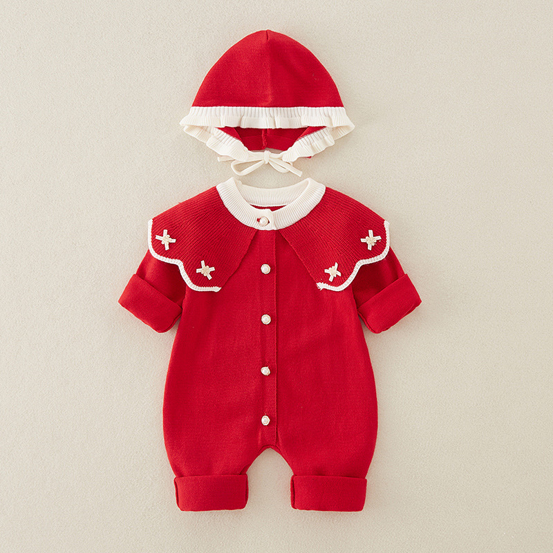 신생아용 니트 점프수트, 아기 자수 패치워크, 모자와  - Baby Nursery Embroidery 리뷰 및 가격