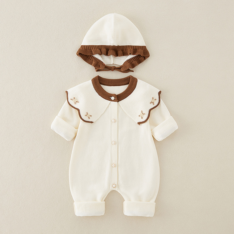 신생아용 니트 점프수트, 아기 자수 패치워크, 모자와  - Baby Nursery Embroidery 리뷰 및 가격