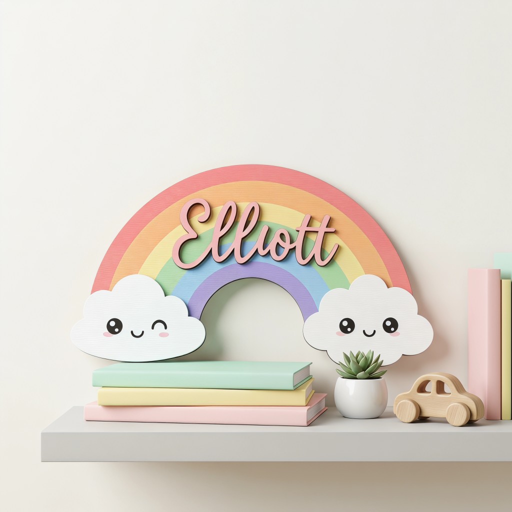 1개 맞춤형 귀여운 스마일리 구름 나무 이름표, 중성적 - Baby Nursery Toy 리뷰 및 가격